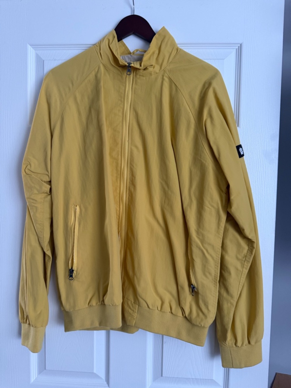 ZARA Men's Mustard Yellow Lightweight Zip Jacket